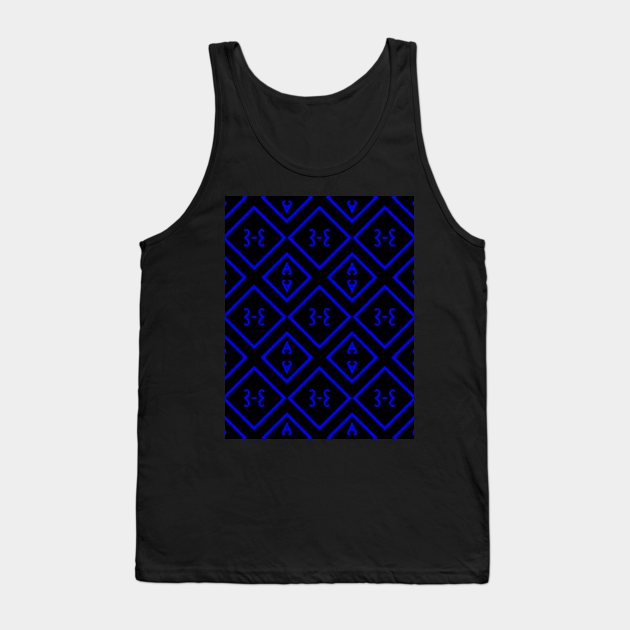 Electric Blue Pattern Tank Top by Amanda1775